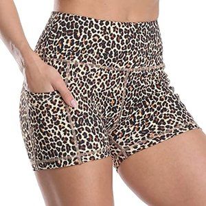 Womens Shorts Leopard Print with Pockets
